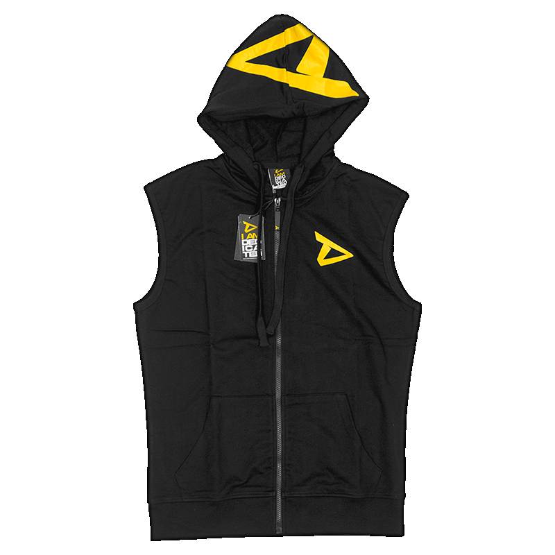 Sleeveless Hoodie with Dedicated logo on chest