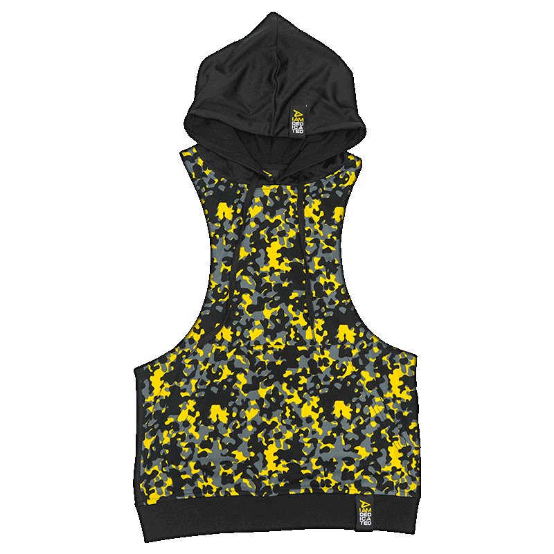 Hooded Stringer with Camo Pattern on front side
