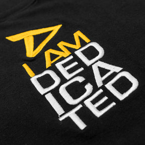 Embroidered I Am Dedicated logo